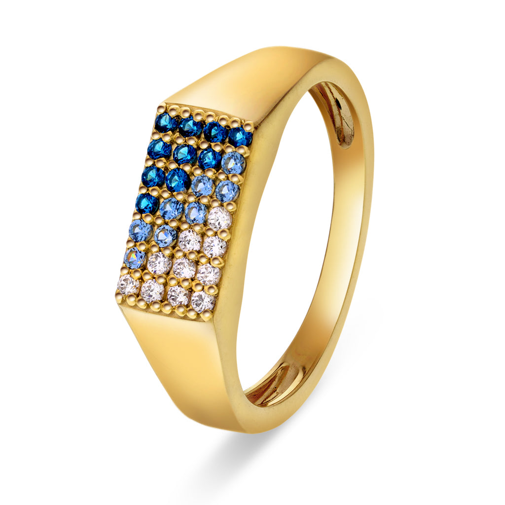 Ring i sølv med zirkonia