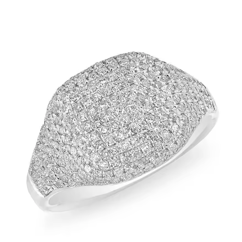 Pave Square Ring