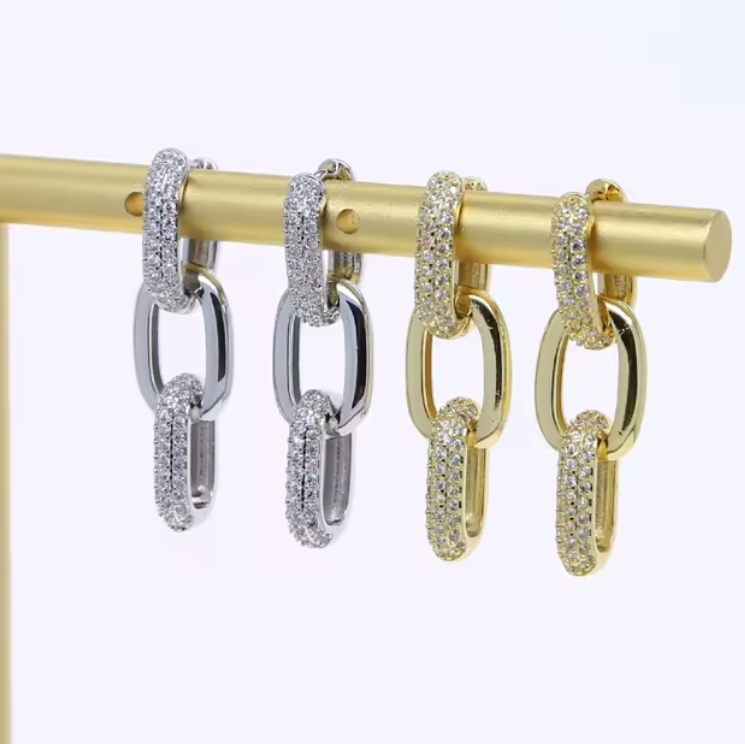 Triple Huggie hoops
