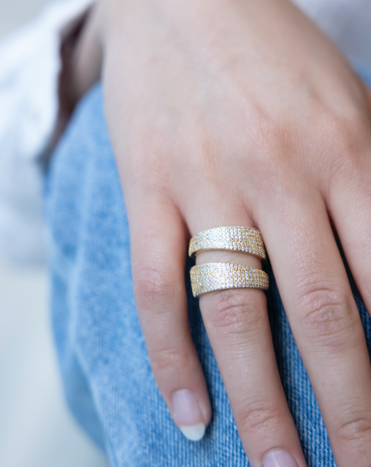 Double Pave Gold Ring