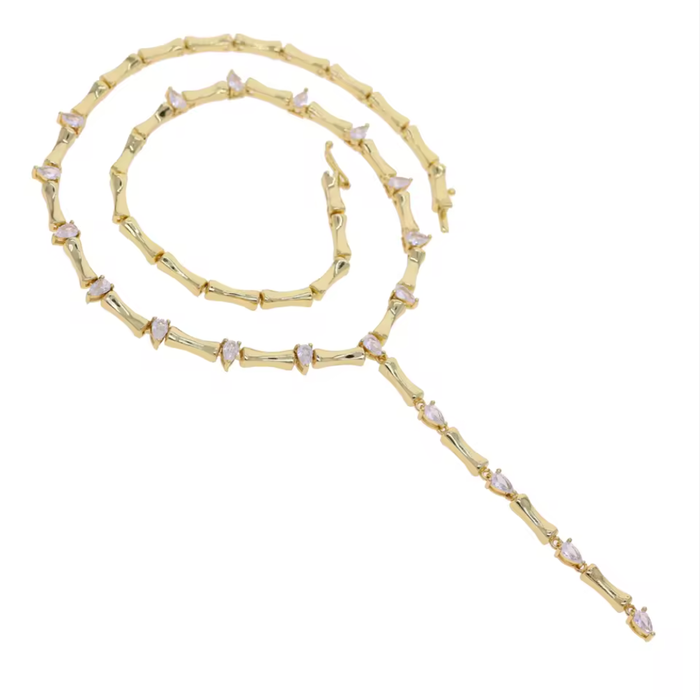 Bamboo Drop Necklace