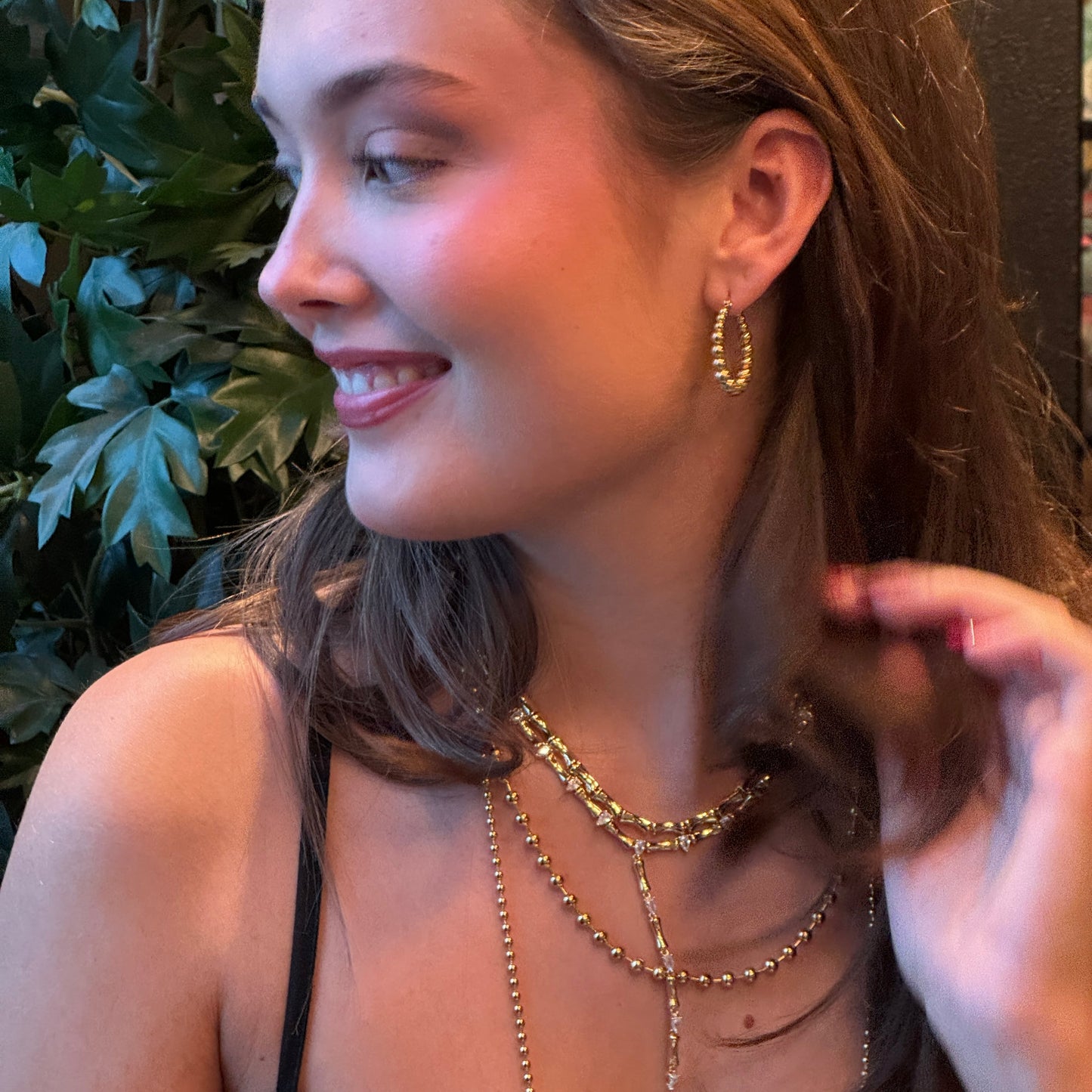 Beaded Hoops