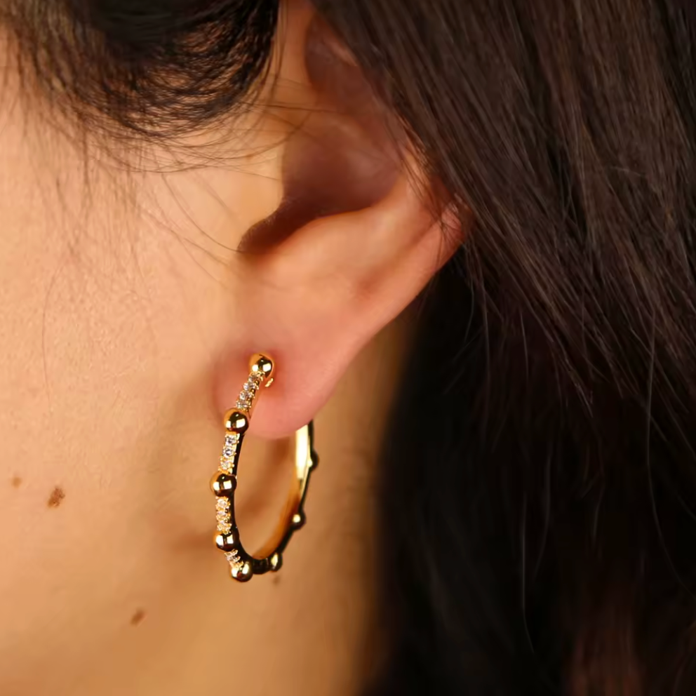 Studded Hoops