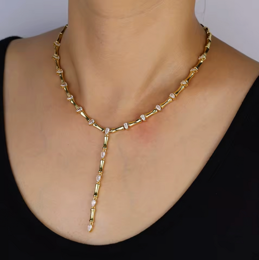 Bamboo Drop Necklace