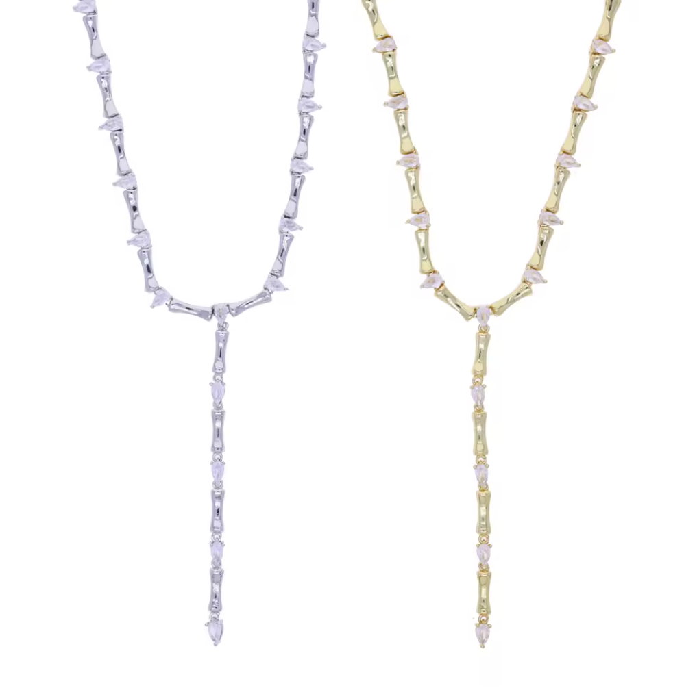 Bamboo Drop Necklace